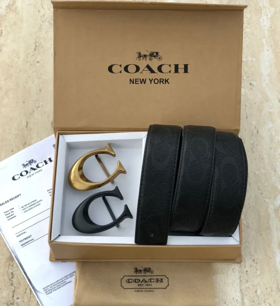 Coach Two Buckle Set Belt first copy