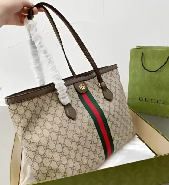 Gucci GG Ophidia With Pouch Premium Tote Bag (With Box) first copy
