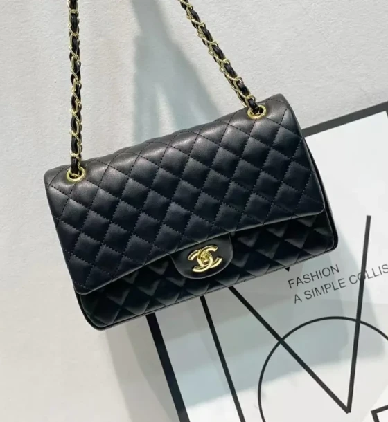 Chanel Jumbo Maroon Colour Sling Bag (With Box) first copy