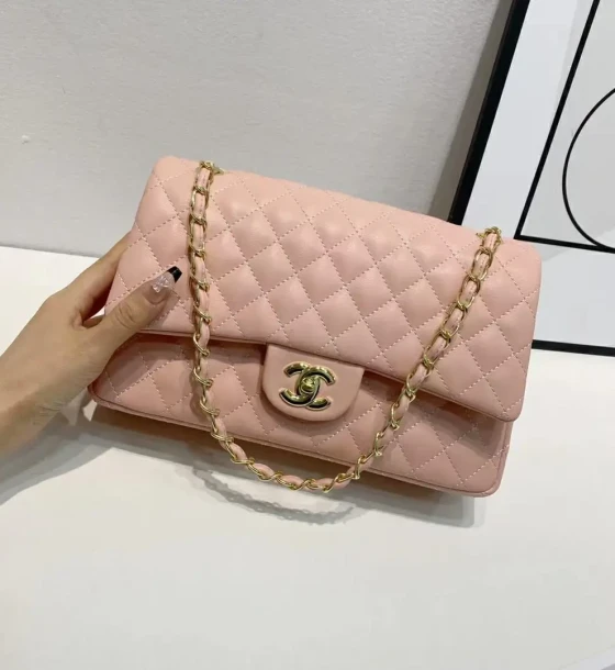 Chanel Jumbo Cream Colour Sling Bag (With Box) first copy