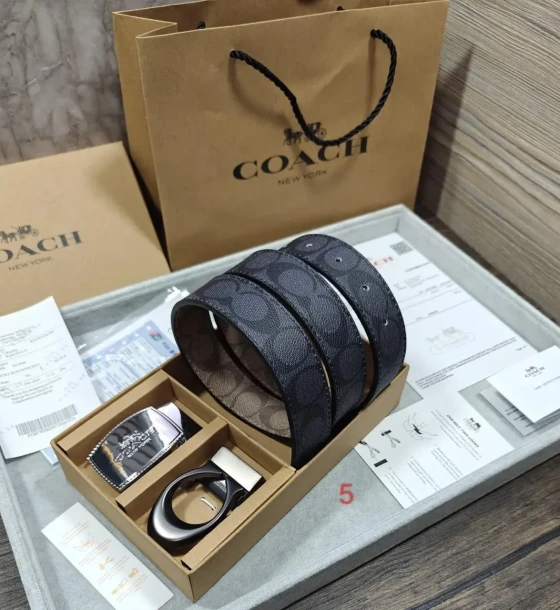 Coach Two Buckle Combo Reversible Belt first copy
