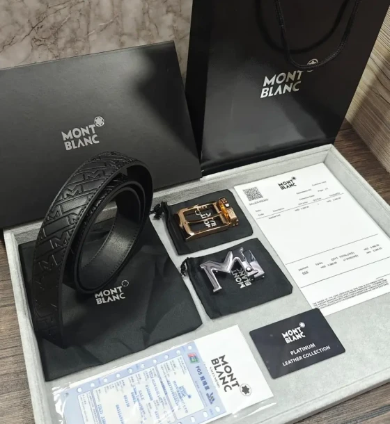 Mont Blanc Two Buckle Combo Reversible Belt first copy