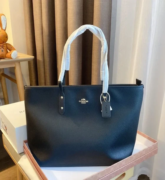 Coach Full Black City Tote Bag (With Box) first copy