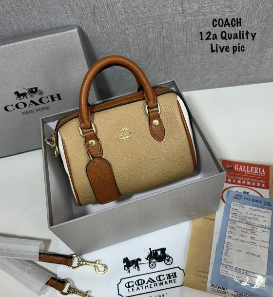 Coach Mini Rowan Satchel Signature Chambray Bag first copy