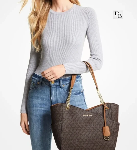 Michael Kors Jet Set Large Logo Shoulder Bag first copy