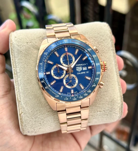 Tag Heuer Carrera 16 Formula 1 Rose Gold Quartz Watch first copy