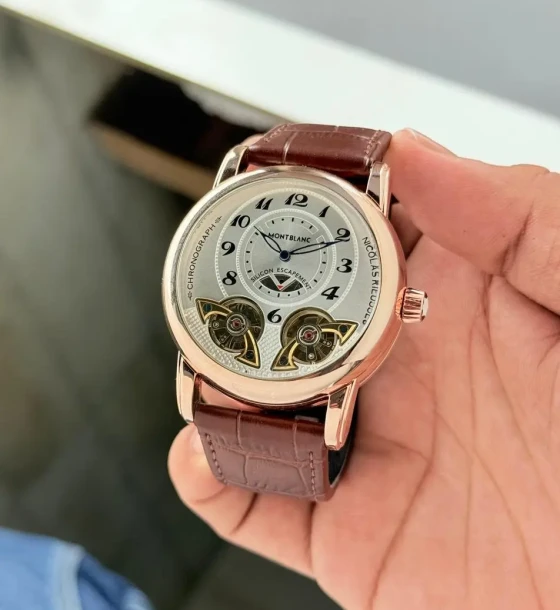 Mont Blanc Open Heart Mechanical Watch first copy