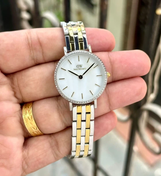 DW Petite Women's White Analog Watch first copy
