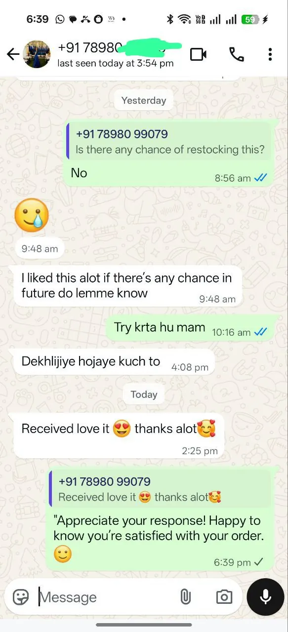 WhatsApp Feedback