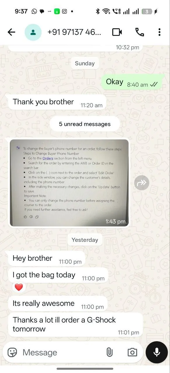 WhatsApp Feedback