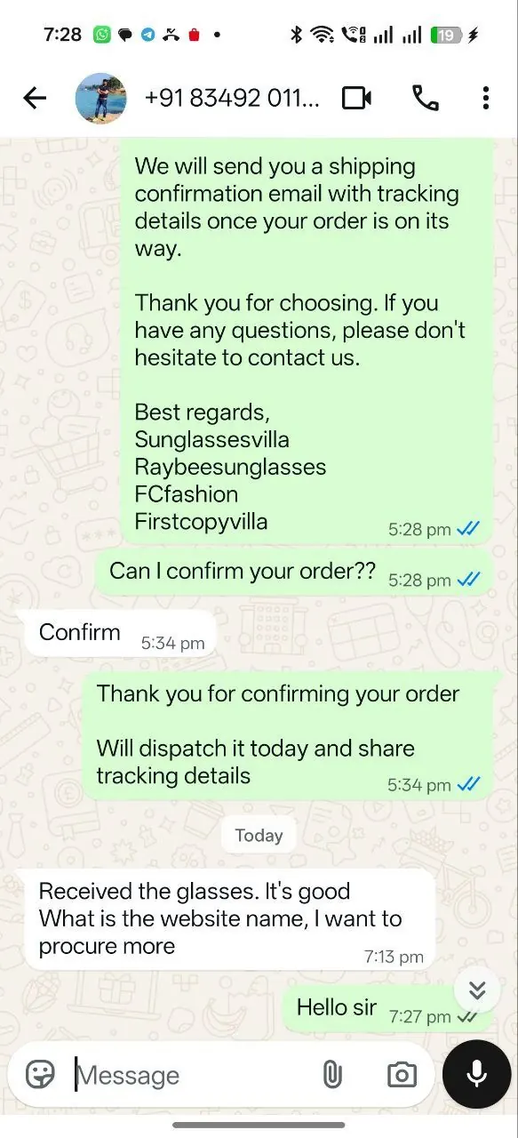 WhatsApp Feedback