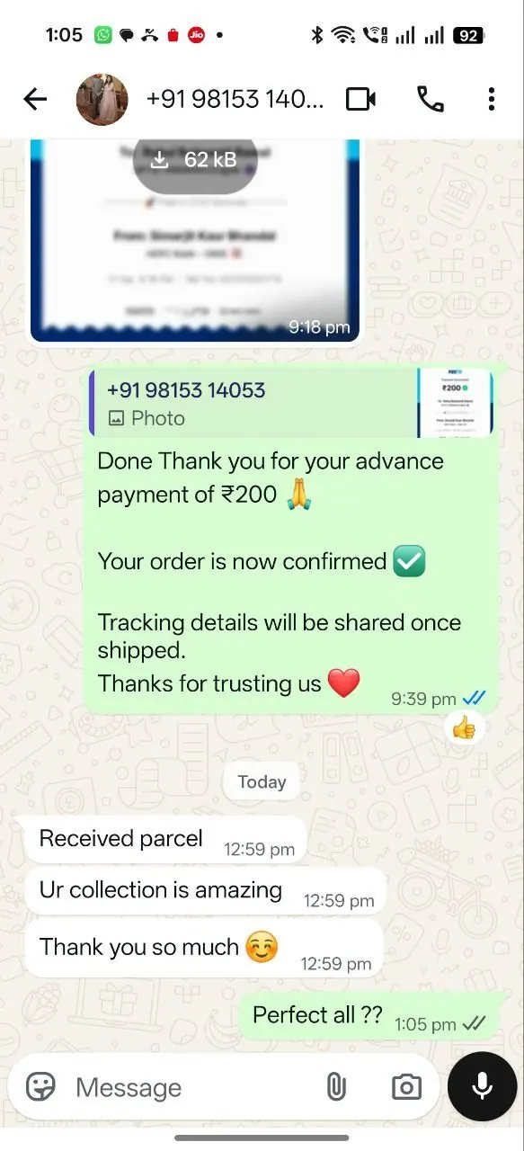 WhatsApp Feedback