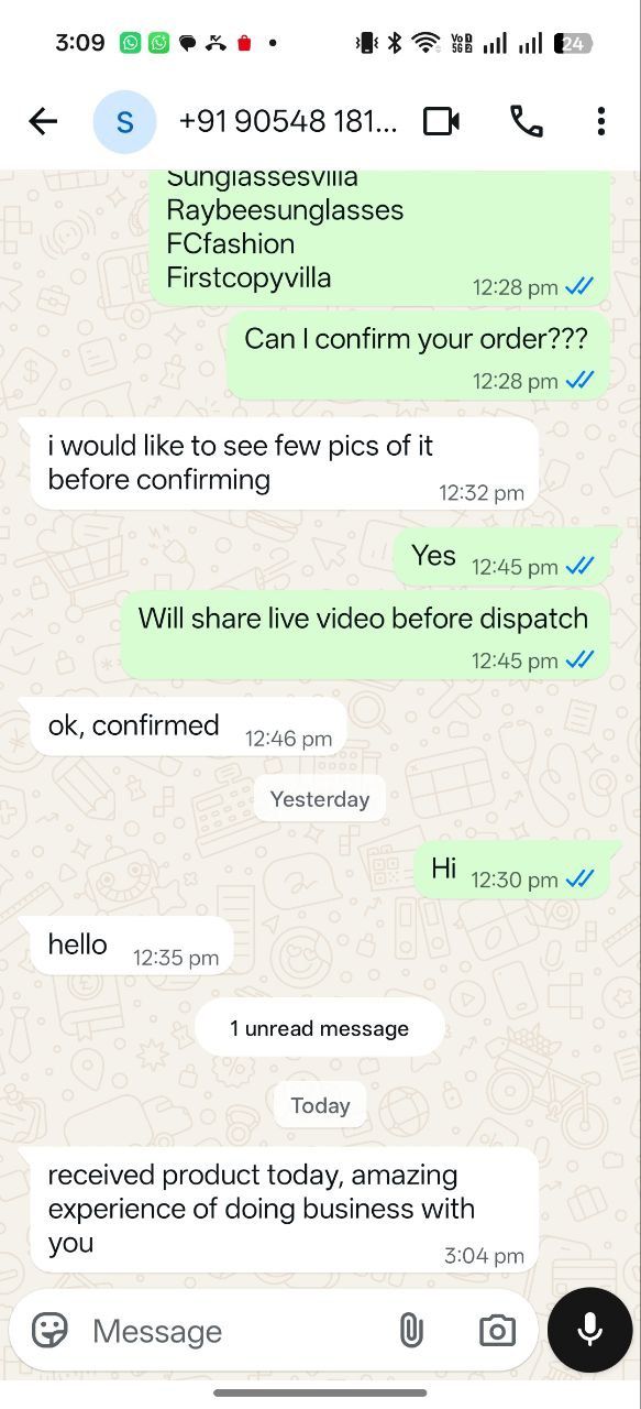 WhatsApp Feedback