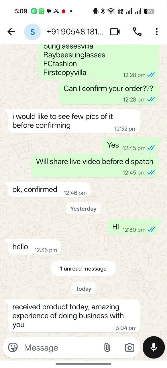 WhatsApp Feedback