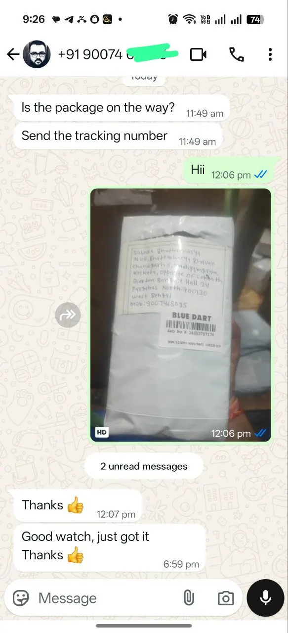 WhatsApp Feedback