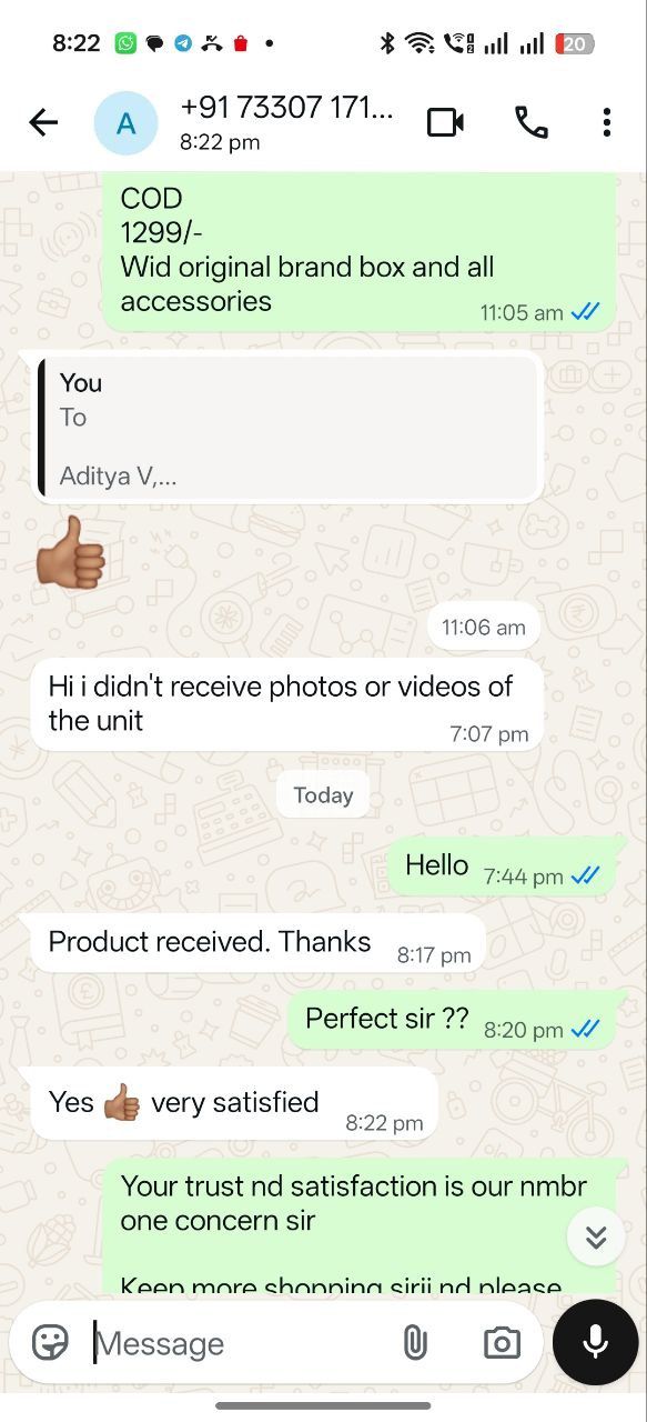 WhatsApp Feedback