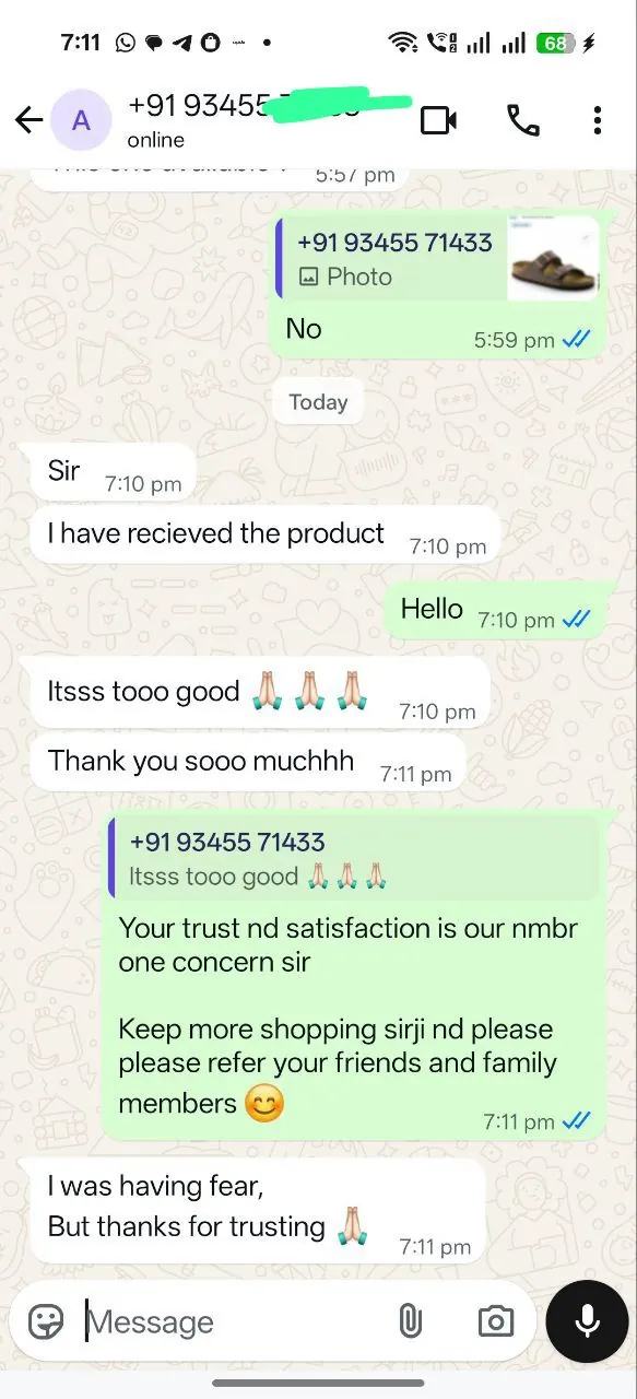 WhatsApp Feedback