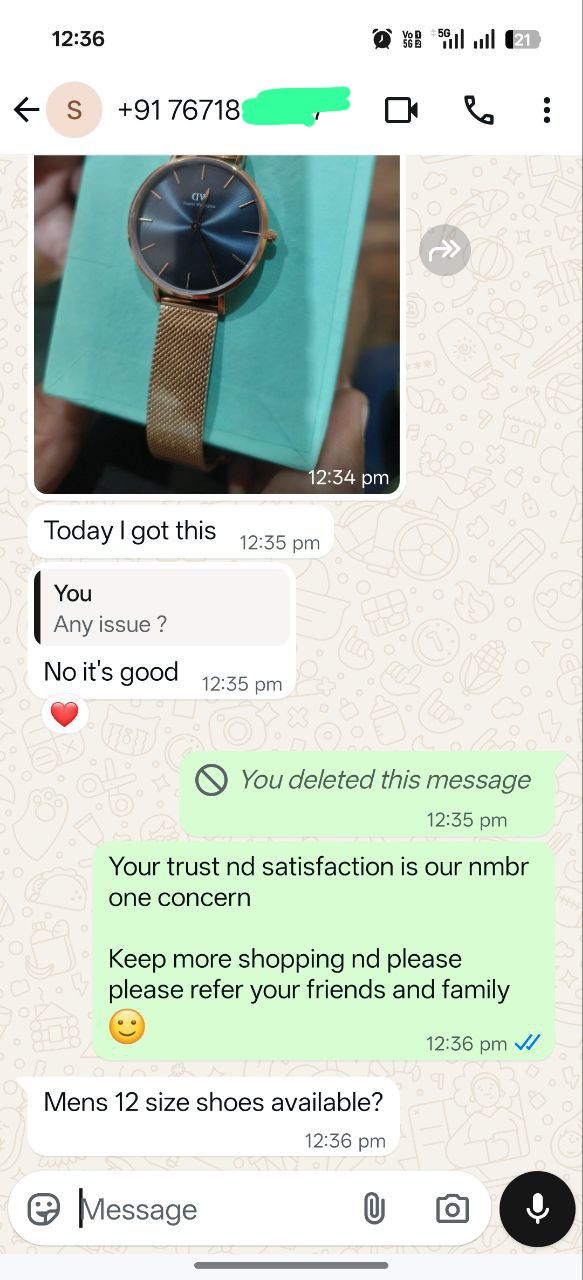 WhatsApp Feedback