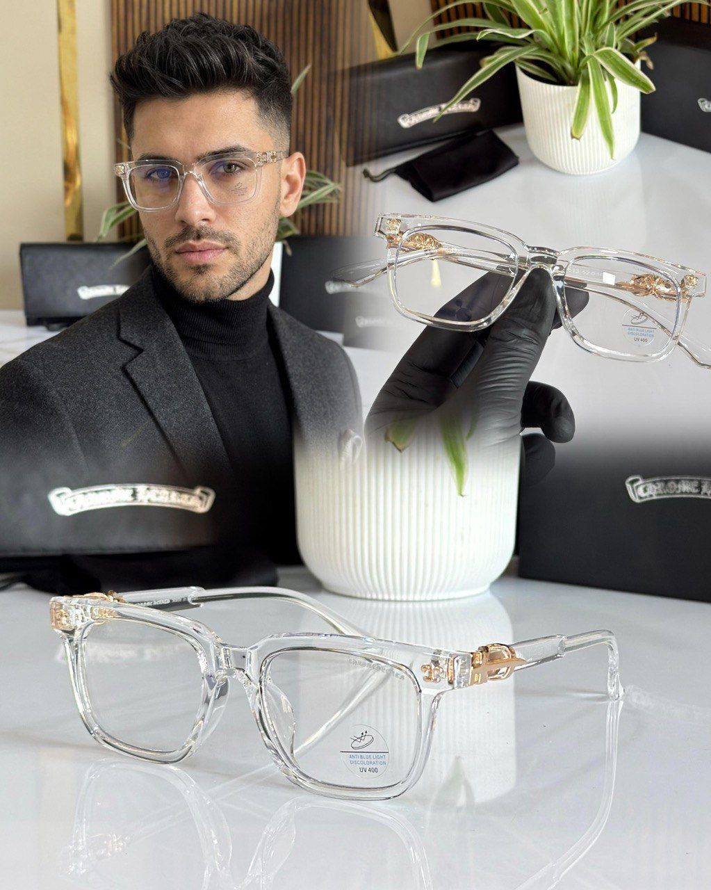 Ch082 Square Eyeglasses - Option 3