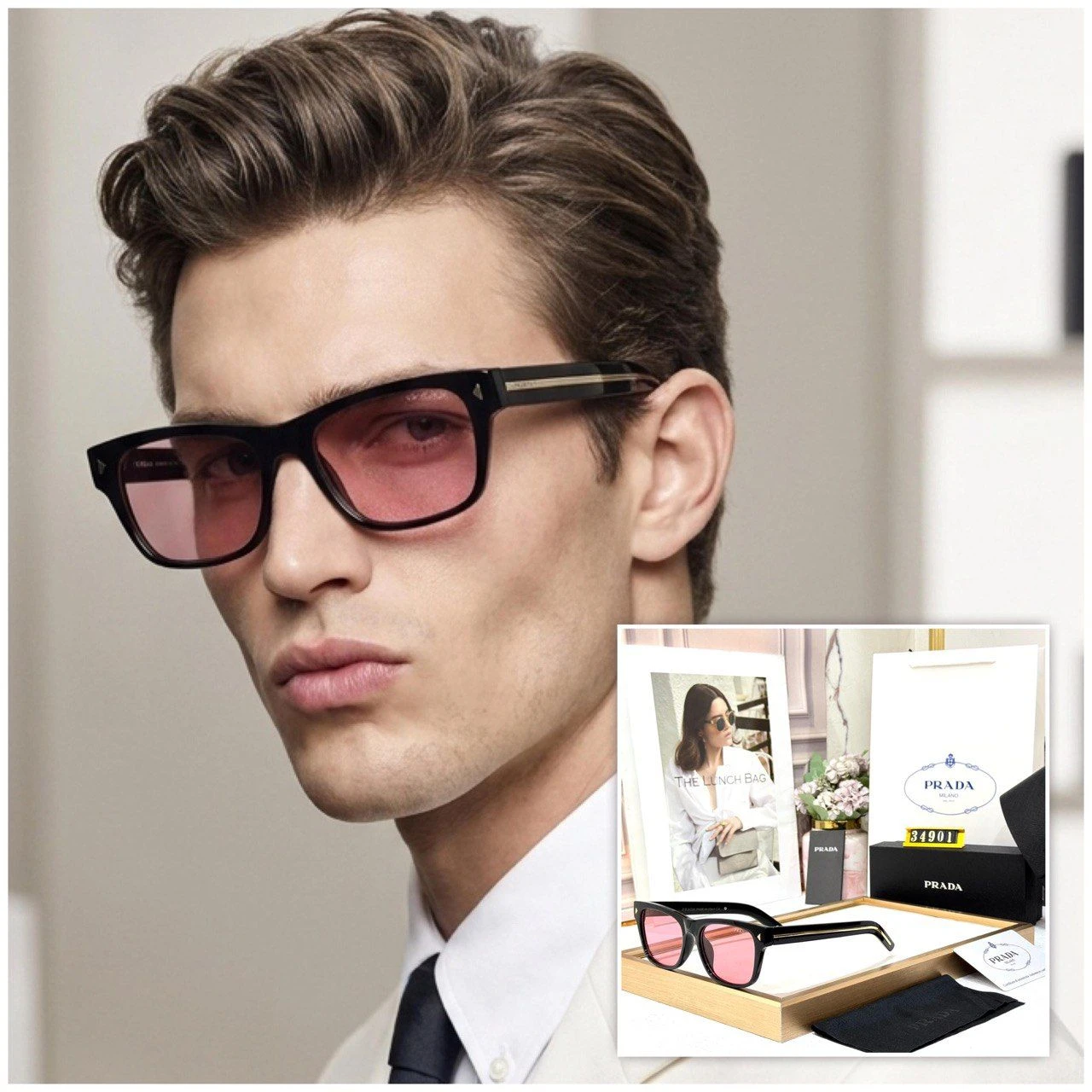 Prada Pd18 Premium Square Sunglasses - Option 2