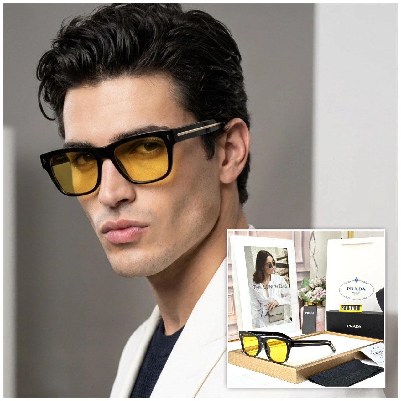 Prada Pd18 Premium Square Sunglasses - Option 3